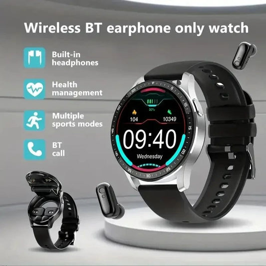 2023New X7 2-in-1 Wireless Bluetooth Dual Earphone Call/Health Blood Pressure/Sports Music Smart Watch™ - Choice Paradise